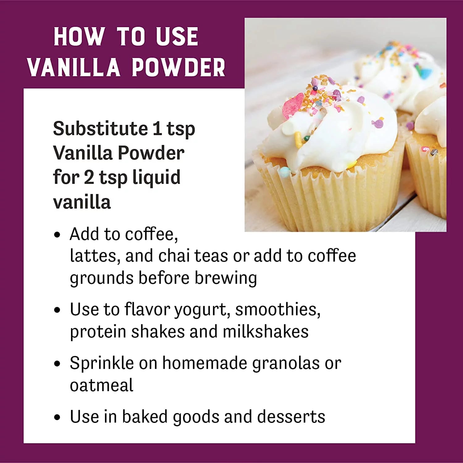 Judee's Premium Vanilla Flavor Powder 5 Oz - Non-GMO, Made in the USA Z2347