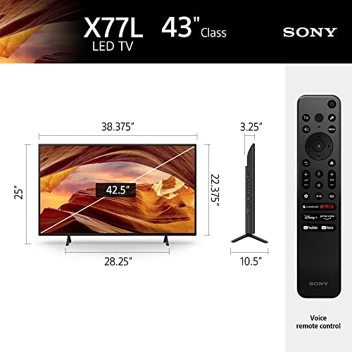 Sony 75 Inch 4K Ultra HD LED Smart Google TV X77L Series V7831