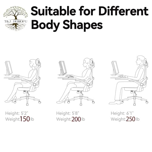 High Back Ergonomic Mesh Office Chair with Adjustable Lumbar Support, Black G2191