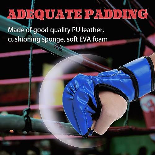 2 Pairs Boxing Kickboxing Gloves for Men Women Leather Sparring Training MMA O811