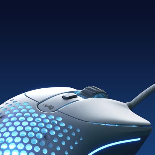 Glorious Model D Wired Gaming Mouse - 68g Honeycomb RGB Ergonomic, Matte White M160012