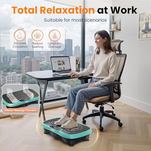 AXV Vibration Plate Fitness Platform Exercise Machine for Full Body Workout Q37919