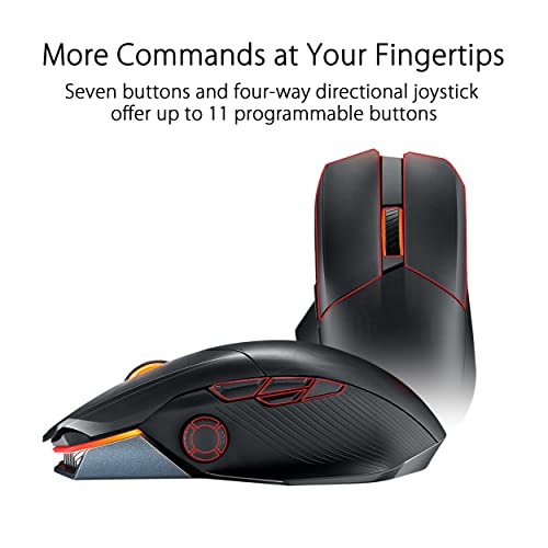 ASUS ROG Spatha X Wireless Gaming Mouse with Charging Stand, Black M63192