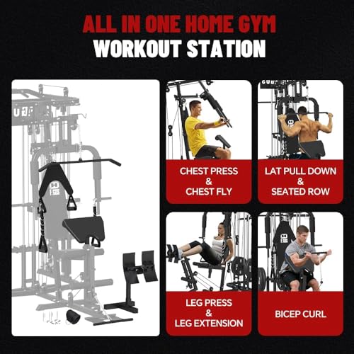 Multi-Function Smith Machine Power Cage with Cable Crossover System G556