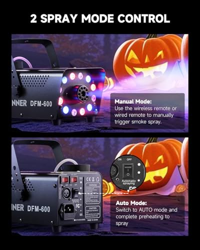 Donner 600W Fog Machine with LED Lights and Wireless Remote T87719