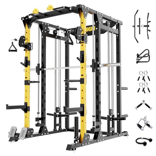 F4 Smith Machine Power Cage with Adjustable Cable Crossover J835