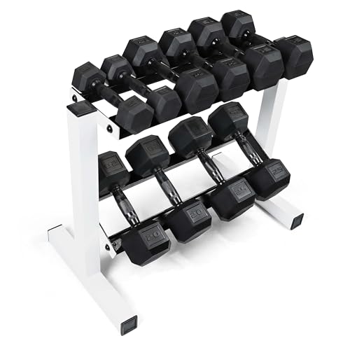 CAP Barbell 150 lb Dumbbell Set with 2-Tier Rack M513373