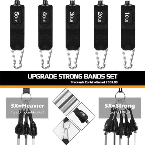 VEICK Resistance Bands with Handles for Home Workout O75059