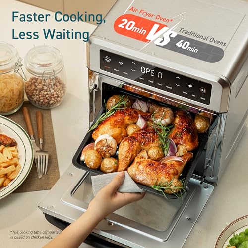 COSORI 11-in-1 Air Fryer Oven, 13Qt with Rotisserie, Recipe Book & 6 Accessories G17087