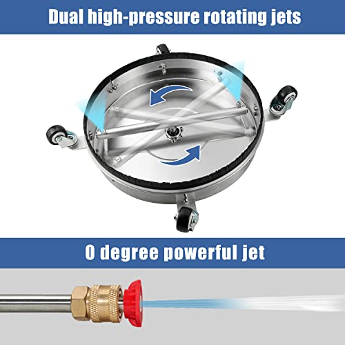 JANZ Pressure Washer Surface Cleaner 14 Inch with 4 Wheels J74032