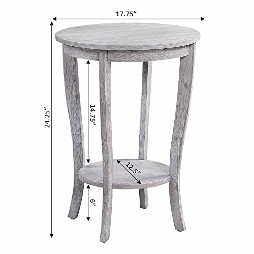 American Heritage Round End Table, Black U219