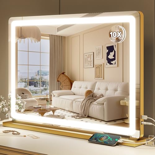Vanity Mirror with Lights, 12.6"×15" LED Makeup Mirror, Touch Control Dimmable D52089