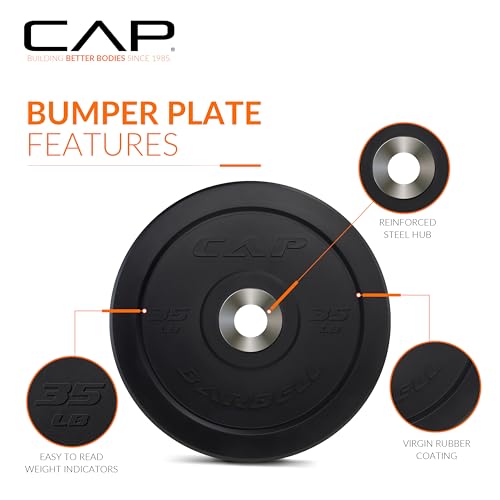 CAP Barbell 2-Inch Olympic Bumper Plate Weight Set O371151