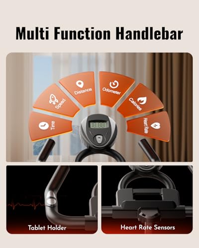Exercise Bike, Low Noise Indoor Cycling Bike with Adjustable Brake Pad M526
