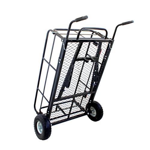 MaxxHaul 50243 Foldable Hitch Cargo Carrier Cart with 10 inch Flat Free Tires Z2903