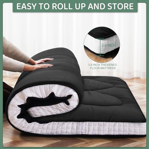 LILYPELLE 5" Thick Japanese Floor Mattress Futon, Foldable Full Size E576160