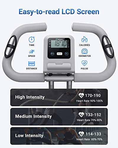 MERACH Folding Exercise Bike, 4-in-1 Upright Indoor Cycling with Magnetic Resistance Y910