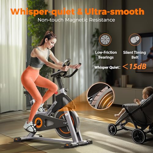 YOSUDA Exercise Bike, Magnetic Indoor Cycling Bike for Home with App Y907945