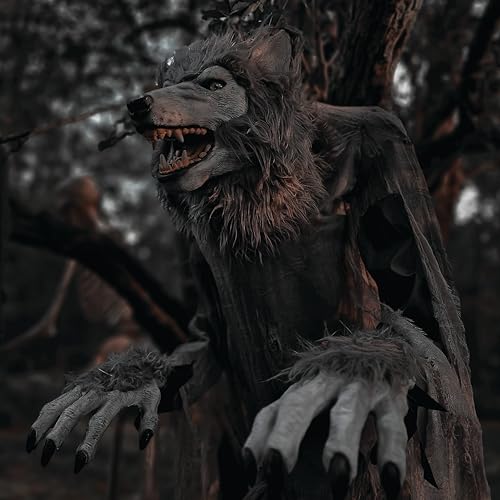 Haunted Hill Farm Motion-Activated 7.5-Ft. Smoldering Ghoul Animatronic Halloween Decoration N1475