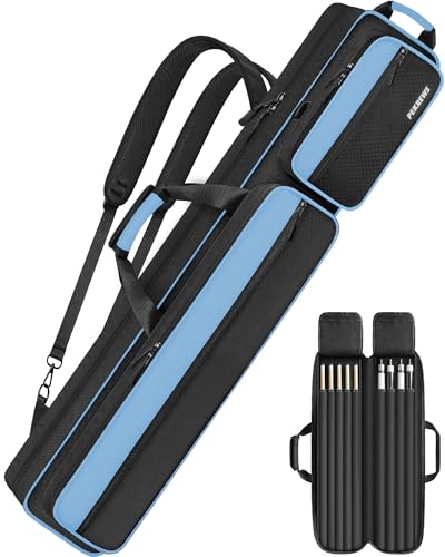 Pool Cue Case 4x5 with Pockets, Soft Padded Billiard Cue Bag A2212