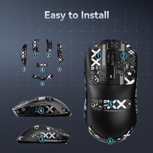 ATTACK SHARK X3 Wireless Gaming Mouse, 49g Ergonomic, PAW3395 26K DPI, White C238377