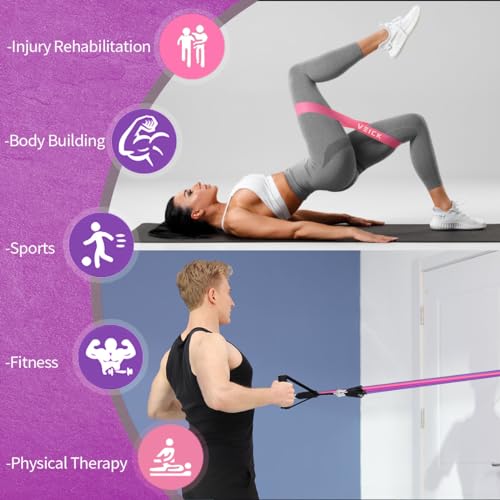 VEICK Resistance Bands with Handles for Home Workout O75059