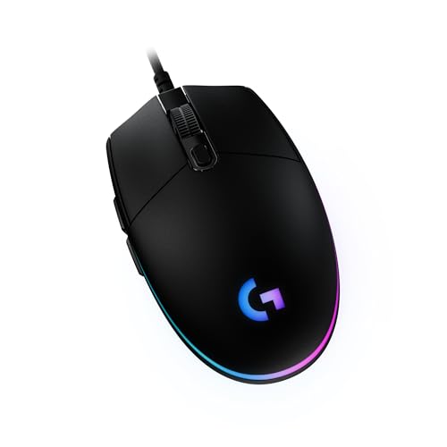 Logitech G203 Wired Gaming Mouse, 8,000 DPI, RGB, 6 Programmable Buttons, PC/Mac - Black U28629