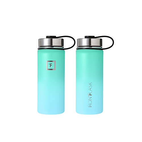 IRON °FLASK Stainless Steel Insulated Water Bottle with 3 Lids, 40 oz U19688