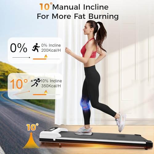 GORISE Walking Pad, Under Desk Treadmill with Incline and Remote Control Y819748