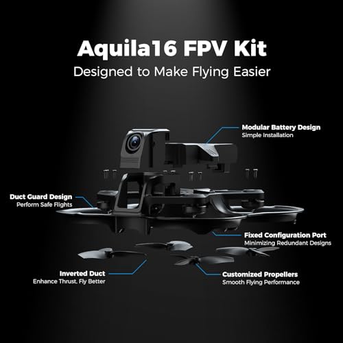 BETAFPV Aquila16 FPV Kit with LiteRadio 2 SE Transmitter and VR03 Goggles for Beginners Z28076