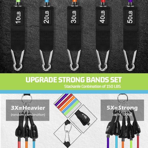 VEICK Resistance Bands with Handles for Home Workout O75059