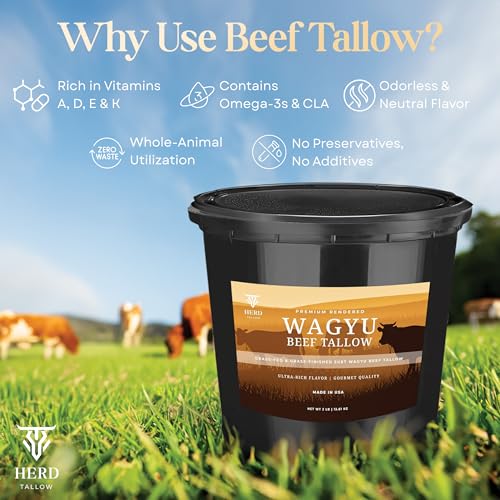 Grass Fed Wagyu Beef Tallow for Cooking, 32 Oz P588446