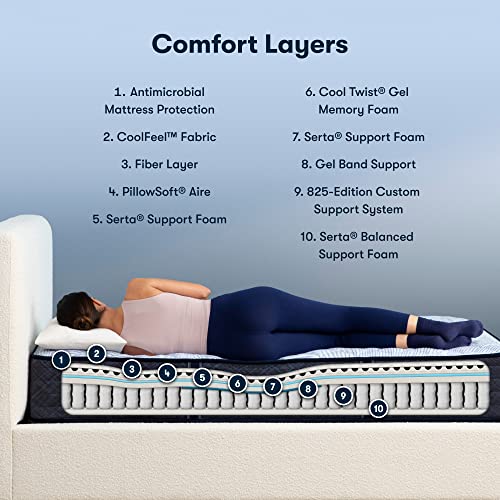 Serta Perfect Sleeper Ultimate 15" King Mattress Plush Pillow Top Cooling Gel Memory Foam E4513