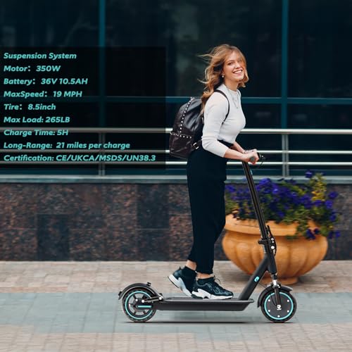 Electric Scooter for Adults, 500W Motor, 10" Vacuum Tires, Foldable E91738
