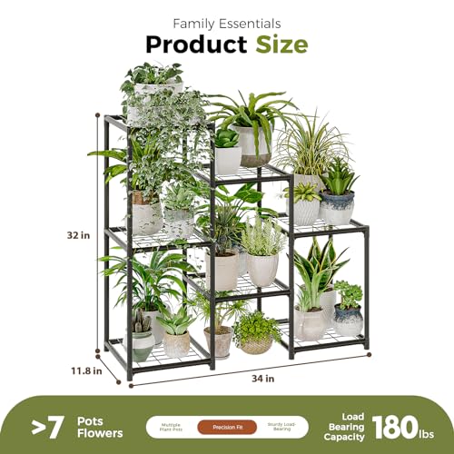 Bamworld Plant Stand Indoor Outdoor Wood Plant Rack 3 Tier Ladder D51744
