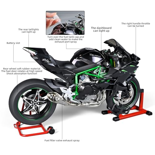 Die Cast Motorcycle 1:6 Scale Kawasaki H2R Alloy Racing Model L8357