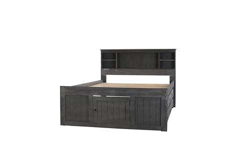 Discovery World Furniture White Full Bookcase Bed with 6 Drawers Z895159