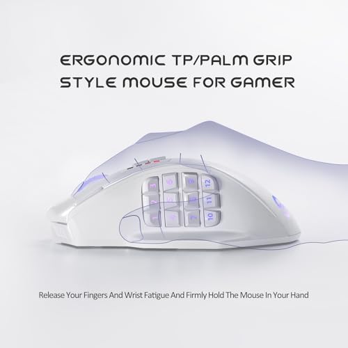 UtechSmart Venus Pro RGB Wireless MMO Gaming Mouse, 16000 DPI, 16 Programmable Buttons M66772