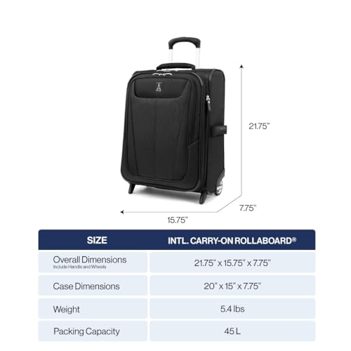 Travelpro Maxlite 5 Softside Expandable 2 Wheel Carry-On Luggage, Burgundy, 22-Inch Q6258