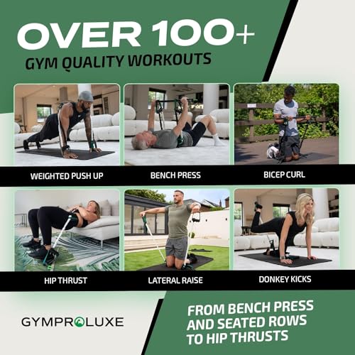 Portable Gym Resistance Band Set with Pilates Bar for Home Workout J298729