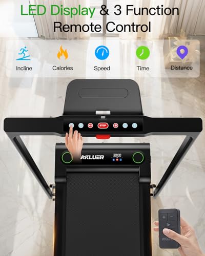 Akluer Walking Pad with Incline, 2.5 HP Under Desk Treadmill for Home L144230