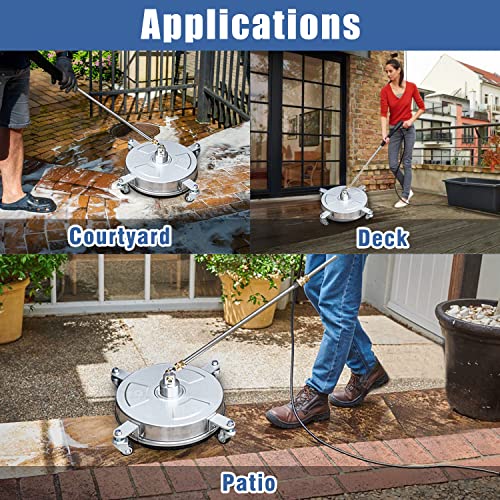 JANZ Pressure Washer Surface Cleaner 14 Inch with 4 Wheels J74032