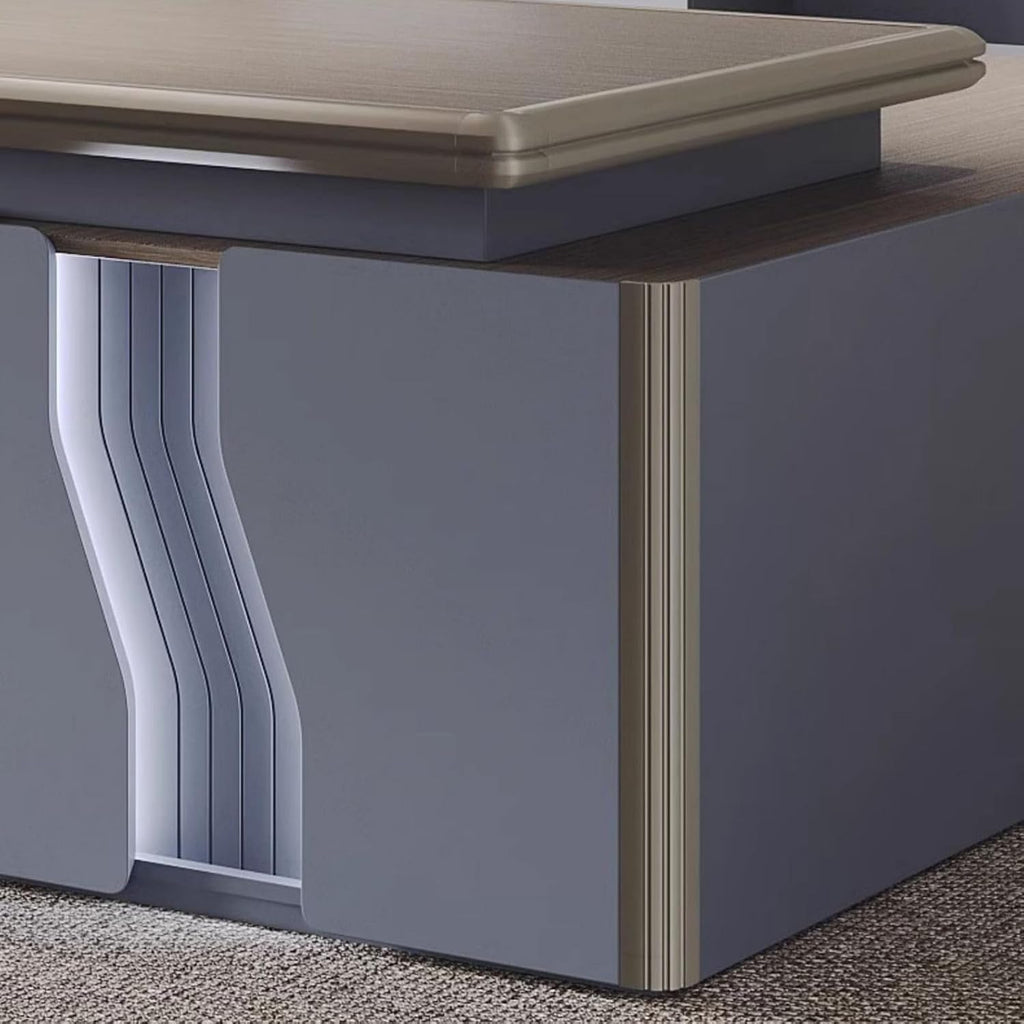 L Shaped Computer Desk with Drawers and USB Power Outlet V616290