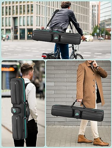 Pool Cue Case 4x5 with Pockets, Soft Padded Billiard Cue Bag A2212