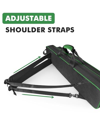 Pool Cue Case 4x5 with Pockets, Soft Padded Billiard Cue Bag A2212