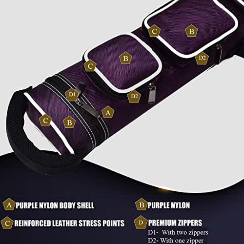 Champion Nylon/Leatherette Billiard Pool Cue Stick Hard Carrying Case Y844595