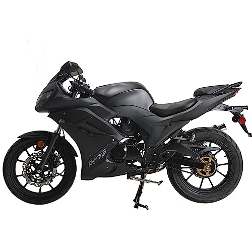 HHH 125cc Motorcycle with Manual Transmission, 17 inch Wheels, Black V540