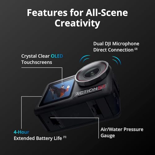 DJI Osmo Action 5 Pro Adventure Combo with 64GB microSDXC Card, Waterproof 4K/120fps Action Camera E927940