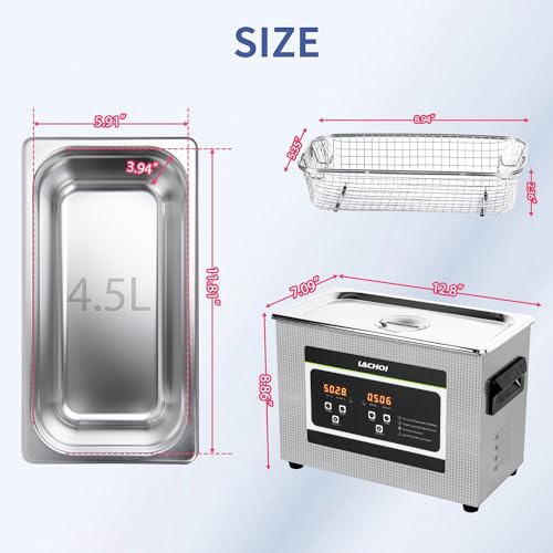 Ultrasonic Cleaner 800ml 40kHz with Timer for Jewelry Watch Ring J481292