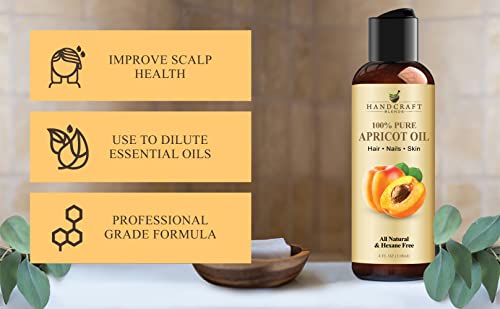 Handcraft Blends Organic Castor Oil 4 Fl Oz for Hair, Eyelashes and Eyebrows H495707